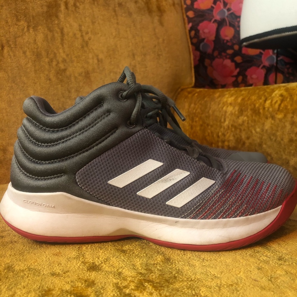 Men’s Gray Adidas High Top Sneakers